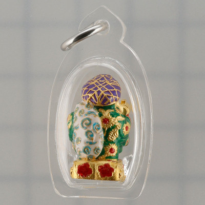 Phra 大黑天财神 ChaoSua 2567 KruBa Chai Ya, Gold Plated Longya 1.9cm