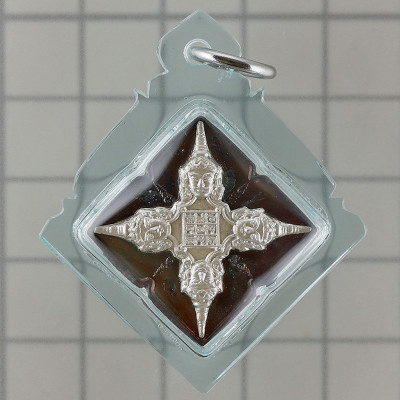 12高僧加持，做500尊，阿赞刁佛历2556，四面佛，铜银面2.9cm