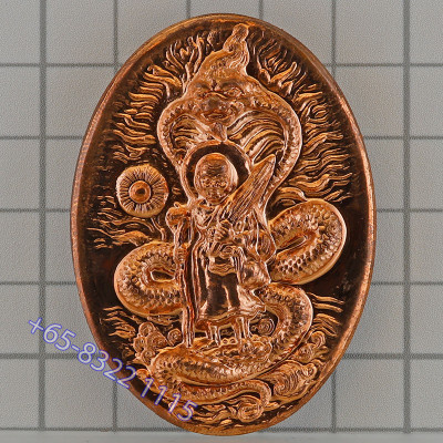 九名僧加持，阿赞康诚，佛历2555龙莆托，理﻿事版铜小模3.6cm，做 37 套