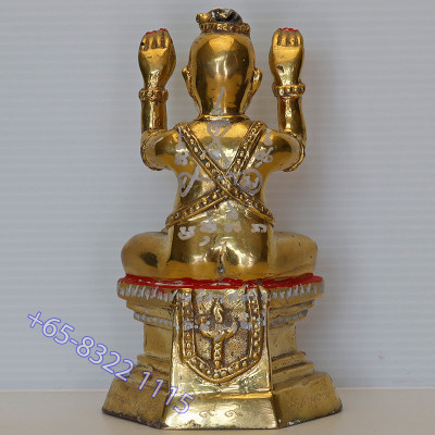 龙莆炎加持，佛历2556古曼童金身14.5cm，手写符， 靈童佛寺