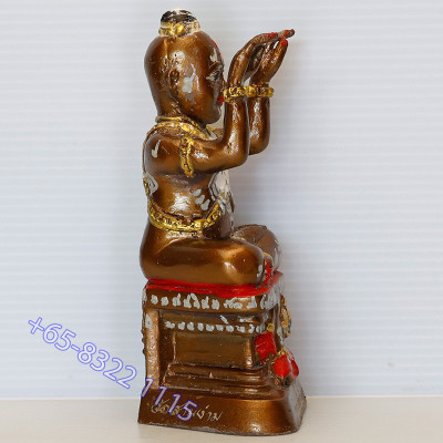 龙莆炎加持，佛历2556古曼童金身14.5cm，手写符， 靈童佛寺