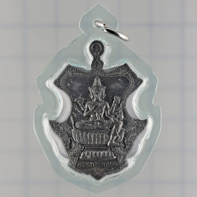 做2000尊，龙婆禅南佛历2553加持，四面佛，铅 4.5cm G-Pra 证书