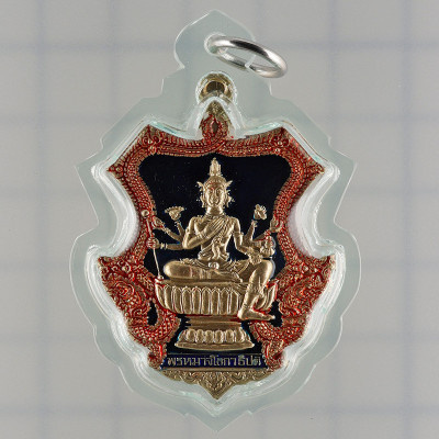 做1400尊，编号:1343，龙婆禅南佛历2553加持，四面佛，2K阿帕卡 4.5cm G-Pra 证书