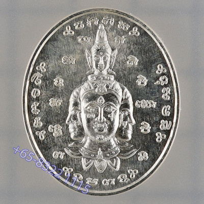 银做600尊编号：229 Ajahn Tiew 佛历2557，四面佛，银3.1cm Wat MaNeeChonLaKhan