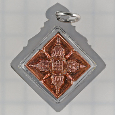 12 Monks Blessed Made 359 ThongDen Nawa Mask S/n:182 Ajahn Tiew 2556 PhraProm