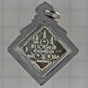 12 Monks Blessed Made 359 Silver Gold Mask S/n:182 Ajahn Tiew 2556 PhraProm