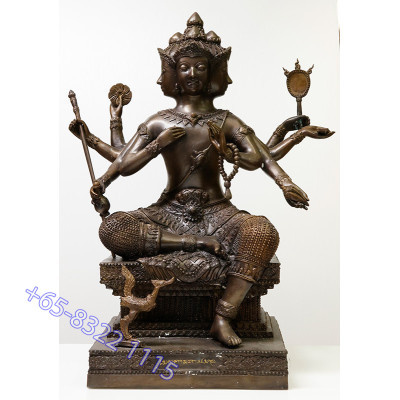 Wat Phikun Thong 2565 PhraProm Brass Statue 49cm