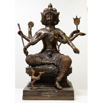 Wat Phikun Thong B.E.2565 PhraProm Brass Statue 49cm