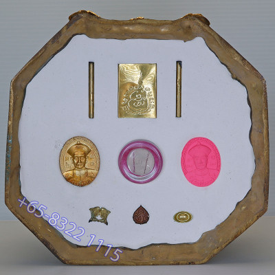 Made 98 pcs 20 Famous Monks Blessed 2567 Ergerfong Statue Gold Pasted 22cm