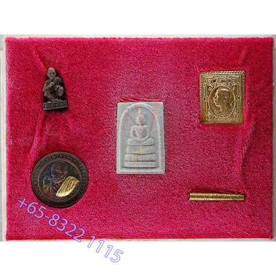龙普坤佛历2536，帕崇迪，泰国王五世，小金身，铜牌，打固 Wat BanRai