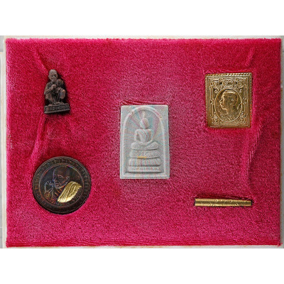 龙普坤佛历2536，帕崇迪，泰国王五世，小金身，铜牌，打固 Wat BanRai