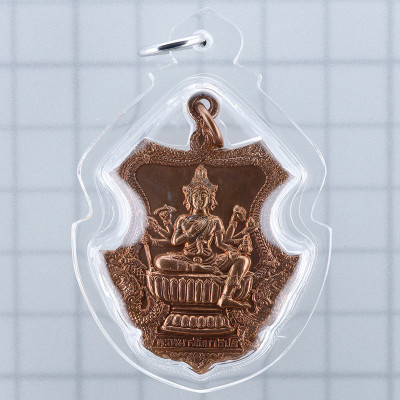 做2553尊，编号:2273，龙婆禅南佛历2553加持，四面佛，铜4.5cm