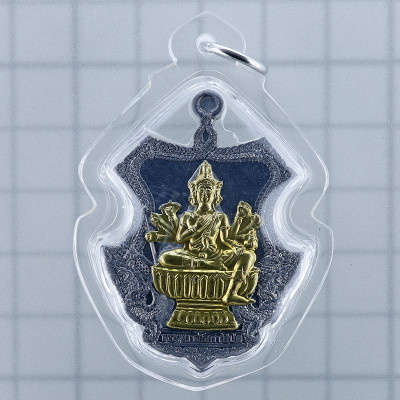 做1553尊，编号:384，龙婆禅南加持佛历2553大法会，四面佛TaKua弹壳4.5cm