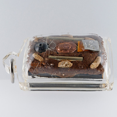 LP Hong 2556 Phra Somdej, Silver Takrut, Hairs, Ruby, Wood 3.8cm