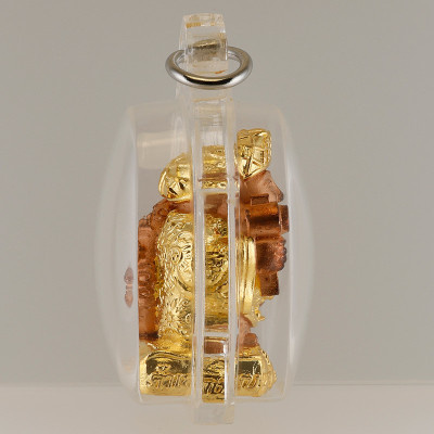 Phra 大黑天财神 ChaoSua 2567 KruBa Chai Ya, Nak Gold Plated 3.5cm