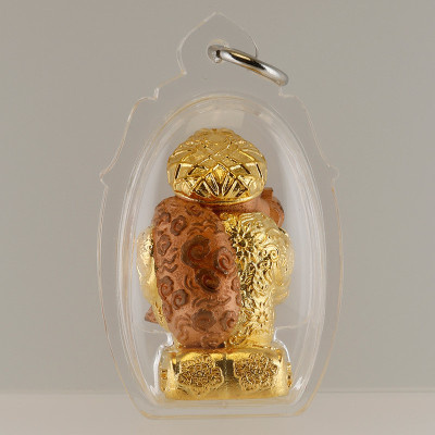 Phra 大黑天财神 ChaoSua 2567 KruBa Chai Ya, Nak Gold Plated 3.5cm