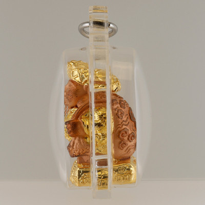 Phra 大黑天财神 ChaoSua 2567 KruBa Chai Ya, Nak Gold Plated 3.5cm