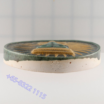 7 Times Ceremony Ajahn KhunPan 2546 Phra Pidta, Gold Plated Ceramic 4.5cm G-Pra Cert