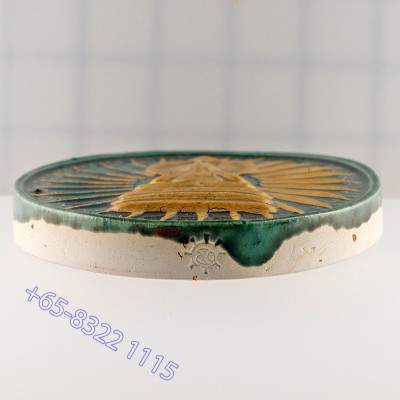 7x Ceremony Ajahn KhunPan B.E.2546 Phra Pidta Gold Plated Ceramic 4.5cm G-Pra Cert