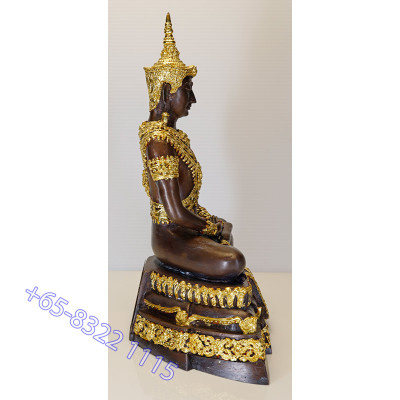 1st Batch Chao Khun Surasak Wat PraDu B.E.2557 LP Phet Gold Pasted Statue 24cm S/n:292