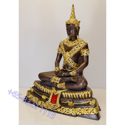 1st Batch Chao Khun Surasak Wat PraDu B.E.2557 LP Phet Gold Pasted Statue 24cm S/n:292