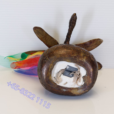 第一批 龙莆 Chak 招财 蜻蜓 & 钱袋 金身 三宝铜 9cm 编号:314