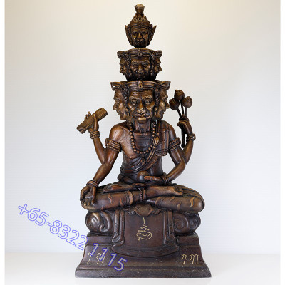 S/n:1 Made 199 LP ThongDam 9 Face Phra Lersi Statue 30cm 2562