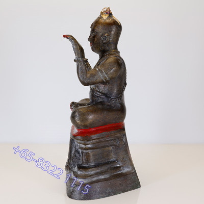 龙莆炎加持,佛历2536,古曼童金身,骨头,手写护身符 LP Yeam Wat SamNgam