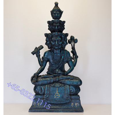 Made 88pcs S/n:18 LP ThongDam 9 Face Phra Lersi Statue 30cm...