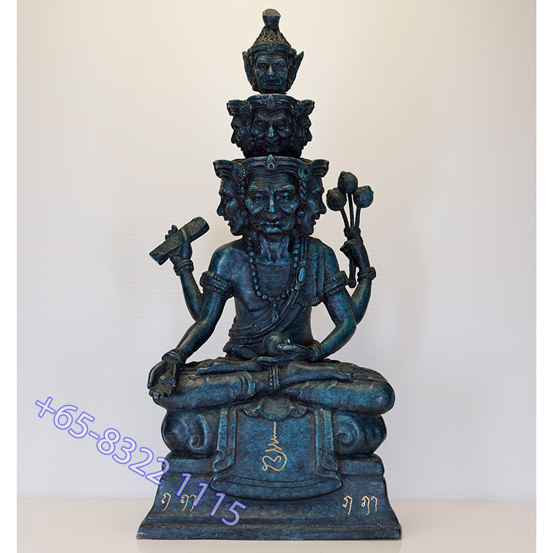 Made 88pcs S/n:18 LP ThongDam 9 Face Phra Lersi Statue 30cm B.E.2562