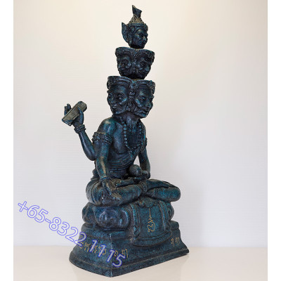 Made 88pcs S/n:18 LP ThongDam 9 Face Phra Lersi Statue 30cm B.E.2562