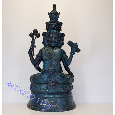 做88尊,编号:18 龙莆通Dam, 9面鲁士金身30cm,佛历2562,Wat Tham Kapian Thong