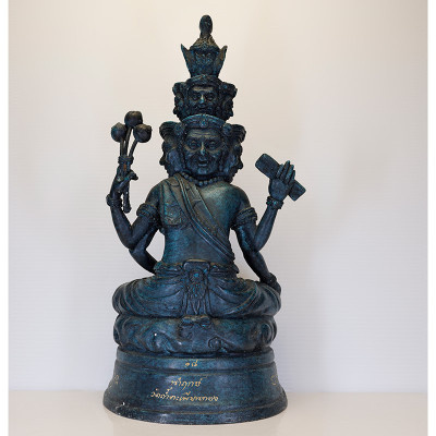 Made 88pcs S/n:18 LP ThongDam 9 Face Phra Lersi Statue 30cm B.E.2562