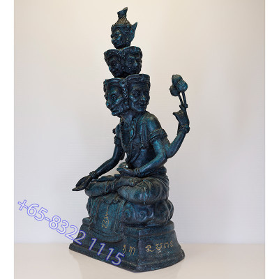 做88尊,编号:18 龙莆通Dam, 9面鲁士金身30cm,佛历2562,Wat Tham Kapian Thong
