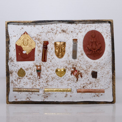 编号：88 做199尊，阿赞苏滨，佛历2567，金面坤平将军金身25cm