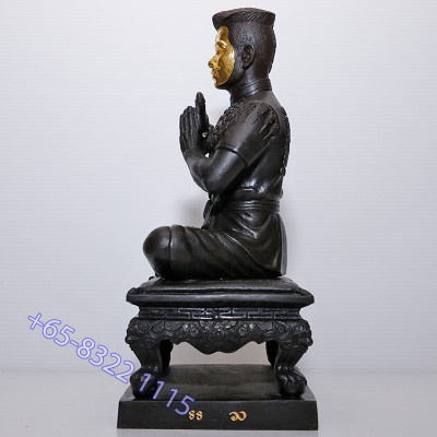 S/n:88 Made 199 Ajahn Subin 2567 Gold Face Phra KhunPean Statue 25cm