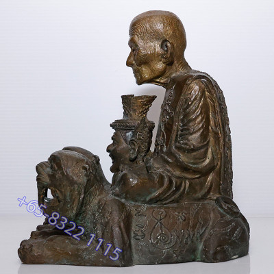 1st Batch Made 1999 S/n:1395 LP Kalong Seating Tiger Statue 2550 Wat Khao Laem