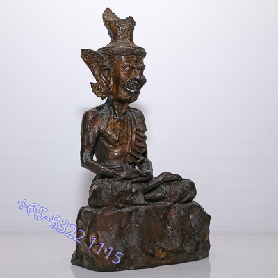 Made 999, LP Kalong 2551 Phra Lersi SerMing Prai Statue Height 26cm, Wat KhaoLam