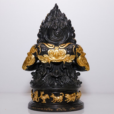 S/n:246 LP Kloy 2555 Phra Rahu Statue Gold Pasted, Takrut Wat PuKowThong