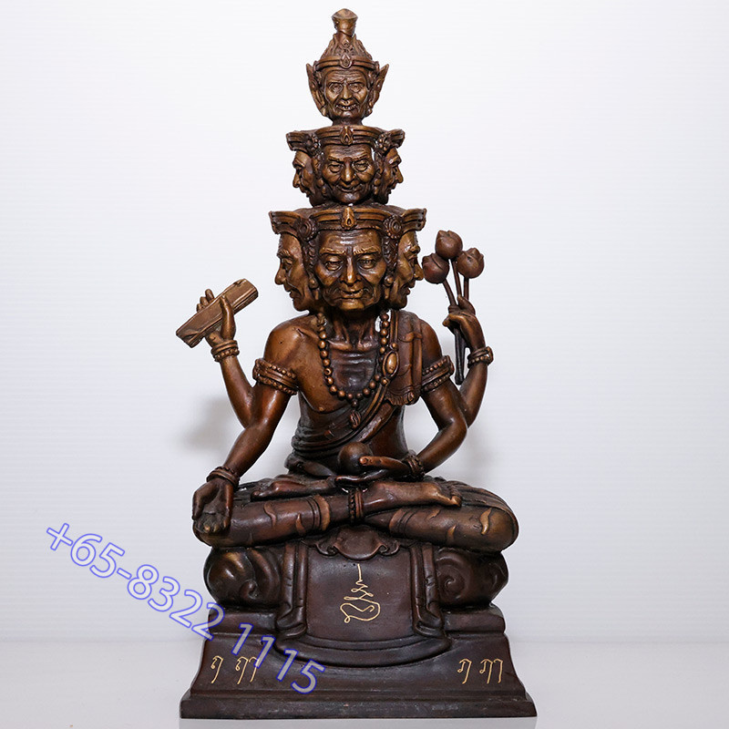S/n:1 Made 199 LP ThongDam 9 Face Phra Lersi Statue 30cm B.E.2562