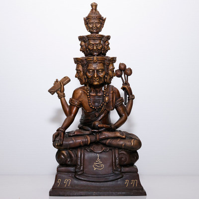 S/n:1 Made 199 LP ThongDam 9 Face Phra Lersi Statue 30cm B.E.2562