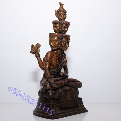 S/n:1 Made 199 LP ThongDam 9 Face Phra Lersi Statue 30cm 2562