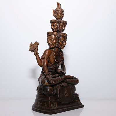 S/n:1 Made 199 LP ThongDam 9 Face Phra Lersi Statue 30cm B.E.2562