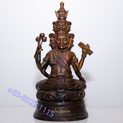 S/n:1 Made 199 LP ThongDam 9 Face Phra Lersi Statue 30cm 2562