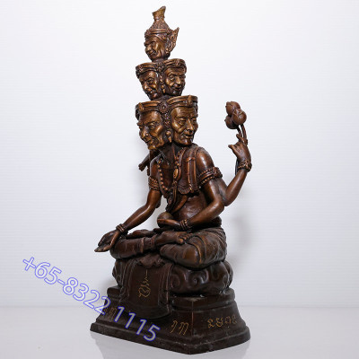 S/n:1 Made 199 LP ThongDam 9 Face Phra Lersi Statue 30cm B.E.2562
