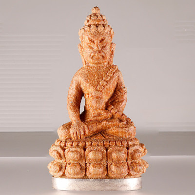 做279尊，编号：260，龙婆沙空佛历2552加持，药师佛，木银底子5cm，意大利金壳