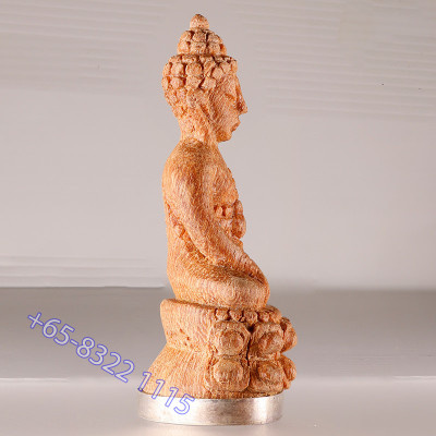 Made 279 Lp Sakorn 2552 Phra Kring Wood Silver Base 5cm S/n:260 Italy Gold Casing