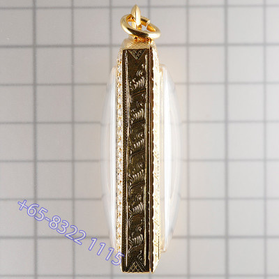 龙婆培佛历2514加持，崇迪佛菩提树，精美条纹，G-Pra 证书，意大利金壳