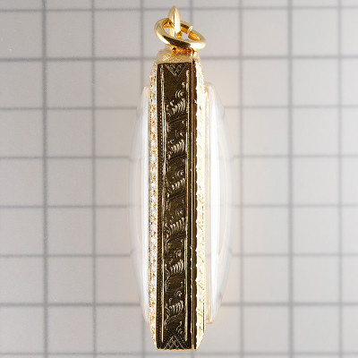 龙婆培佛历2514加持，崇迪佛菩提树，精美条纹，G-Pra 证书，意大利金壳