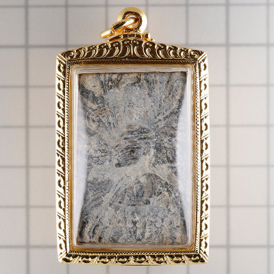 龙婆培佛历2514加持，崇迪佛菩提树，精美条纹，G-Pra 证书，意大利金壳